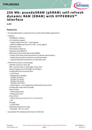 CYEL18V2562-200BKXE datasheet cover page