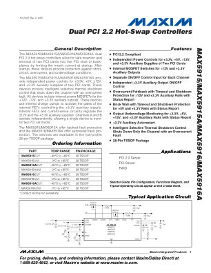 MAX5915-MAX5916A 数据手册首页