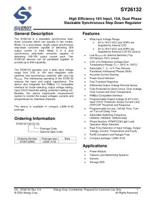 SY26132NIG datasheet cover page