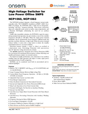 NCP1060 数据手册首页