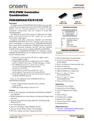 FAN4801S 数据手册首页