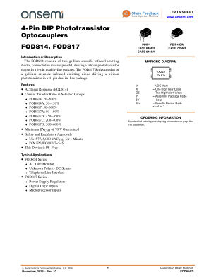 FOD814 数据手册首页