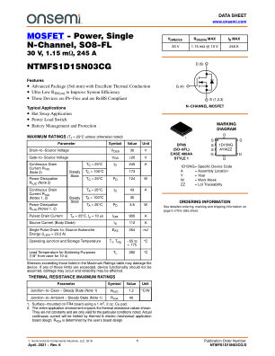 NTMFS1D15N03CG 数据手册首页