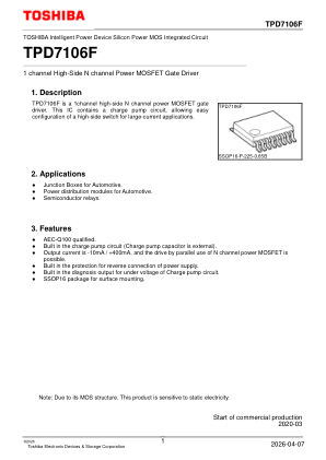 TPD7106F datasheet cover page