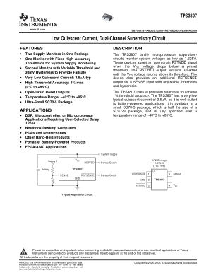 TPS3807A30 datasheet cover page
