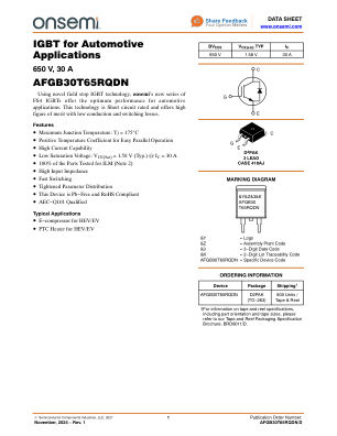 AFGB30T65RQDN 数据手册首页
