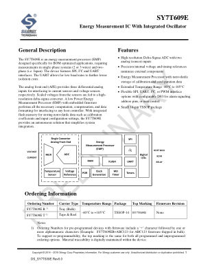 SY7T609E datasheet cover page