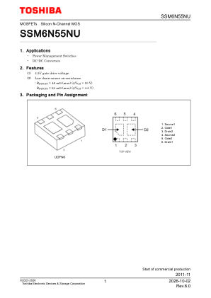 SSM6N55NU 数据手册首页