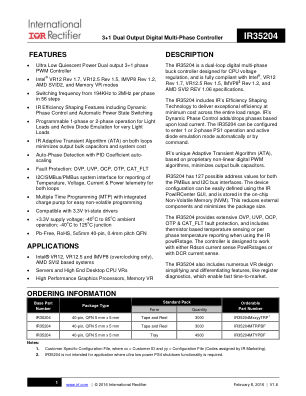 IR35204MTRPBF datasheet cover page