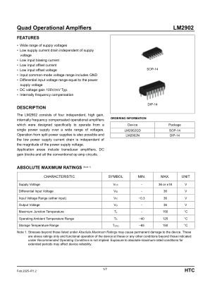 LM2902 datasheet cover page
