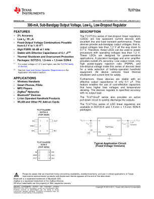 TLV712 datasheet cover page