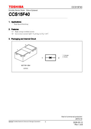 CCS15F40 datasheet cover page