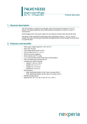 74LVC1G332GM datasheet cover page