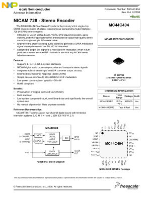 MC44C404 datasheet cover page