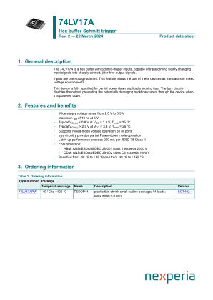74LV17APWJ datasheet cover page