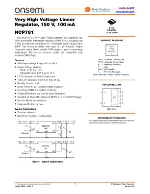 NCP781 数据手册首页