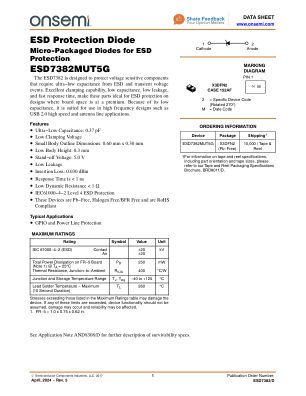 ESD7382 datasheet cover page