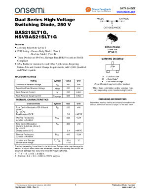 BAS21SLT1 datasheet cover page