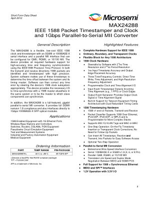 MAX24288ETK2 数据手册首页