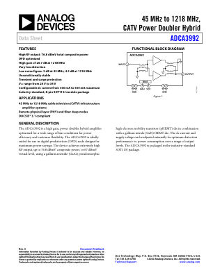 ADCA3992 数据手册首页