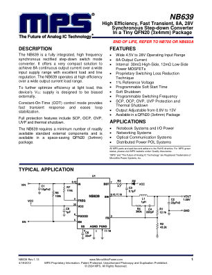 NB639 datasheet cover page