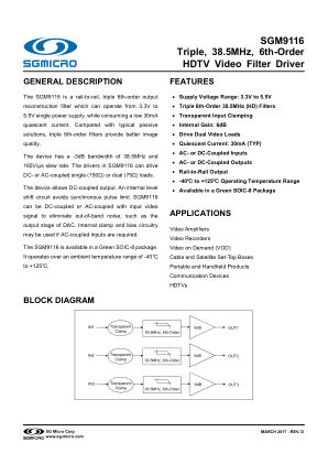 SGM9116 datasheet cover page