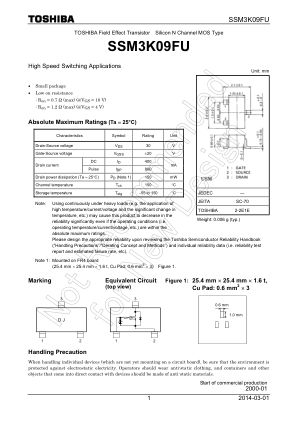 SSM3K09FU datasheet cover page
