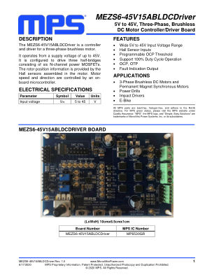 MEZS6-45V15ABLDCDRIVER 数据手册首页