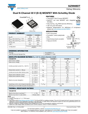 SIZ998BDT 数据手册首页