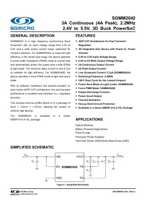 SGMM2042 数据手册首页