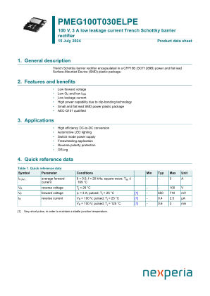 PMEG100T030ELPEZ datasheet cover page
