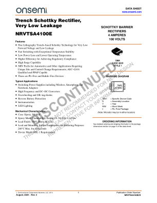 NRVTSA4100E 数据手册首页