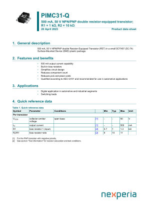 PIMC31-QX datasheet cover page