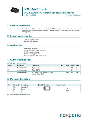 PMEG2005EH datasheet cover page