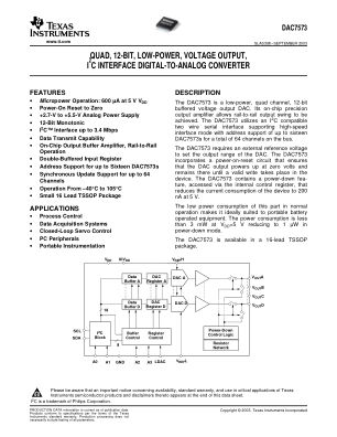 DAC7573 数据手册首页