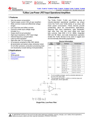 TL064M datasheet cover page