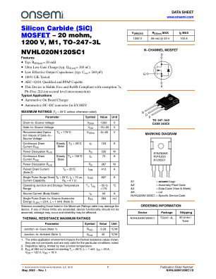 NVHL020N120SC1 数据手册首页