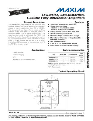 MAX9626-MAX9628 datasheet cover page