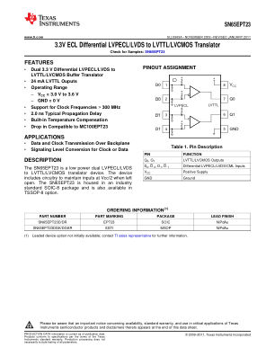 SN65EPT23 datasheet cover page