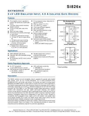SI8261BAC-C-ISR 数据手册首页