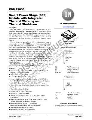 FDMF5833 datasheet cover page