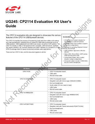 CP2114-WM8523EK 数据手册首页