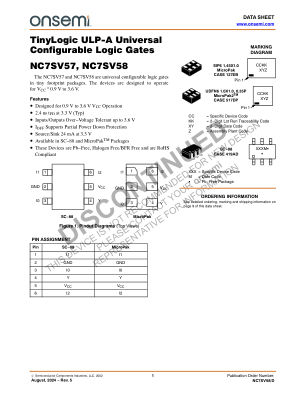 NC7SV58 数据手册首页