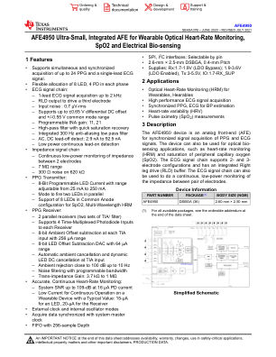 AFE4950 datasheet cover page