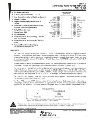 TPA0172 数据手册首页