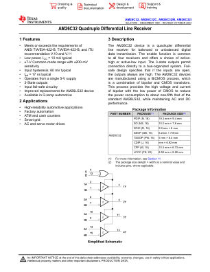 AM26C32M 数据手册首页