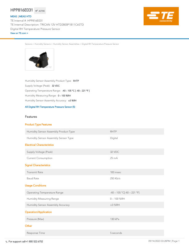 HPP816E031 datasheet cover page