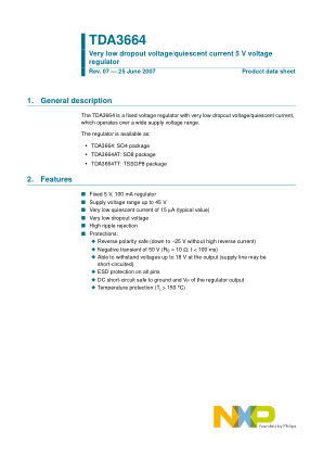 TDA3664 datasheet cover page