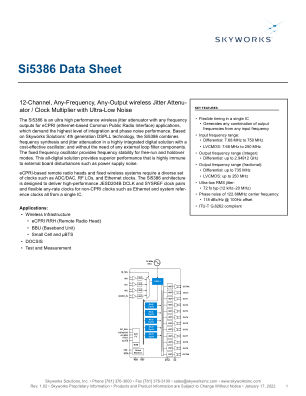 SI5386A-E-GMR datasheet cover page
