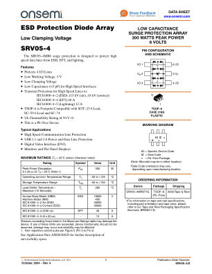 SRV05-4 datasheet cover page